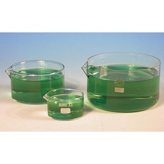 Basin, Crystallising, Flat Bottom with Spout, 80mm dia, 130ml (Pack 10)