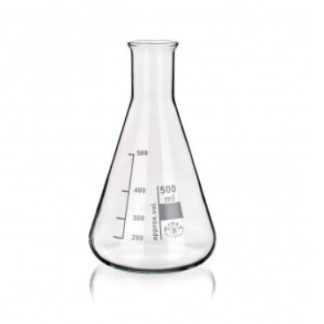 Flask, Erlenmeyer, Borosilicate Glass, Narrow Mouth, 1Ltr (Pack 6)