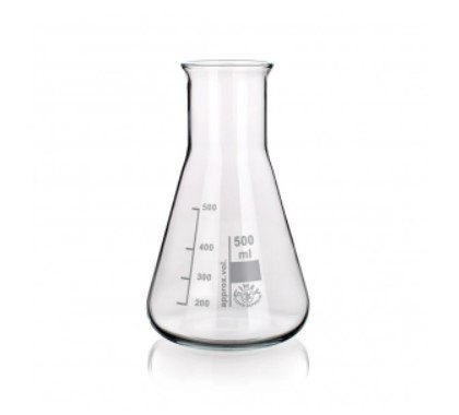 Simax Glass Erlenmeyer Flask with Wide Neck - 50mL x 10pcs