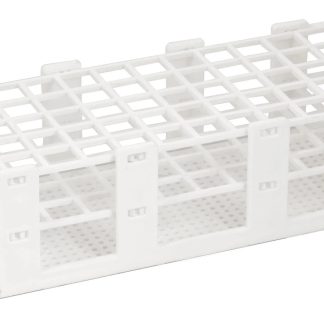 Test Tube Rack, Poly Prop, 16mm Dia Hole, 60 holes (5x12), Red